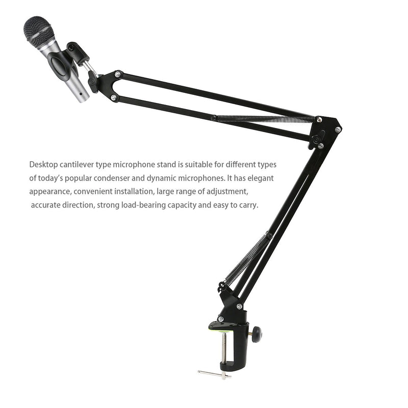[AUSTRALIA] - FOXNOVO Microphone Arm Stand -- Featuring Suspension Boom, Easy Scissor Action Mobility, and Mic Arm Mount (Black) 