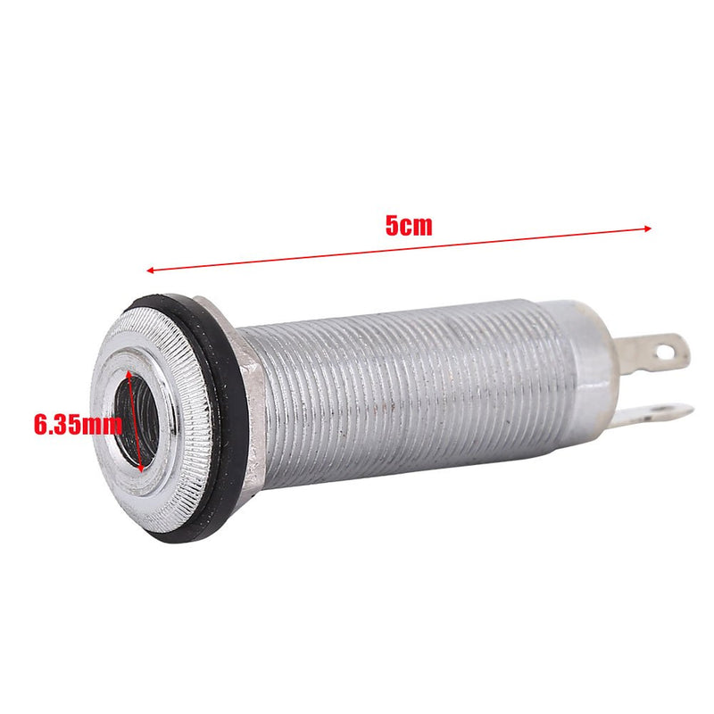 [AUSTRALIA] - Bnineteenteam Guitar Output Jack Plug Socket, Threaded Cylinder Guitar Socket Connector 1/4inch for Electric Guitar Bass sliver 