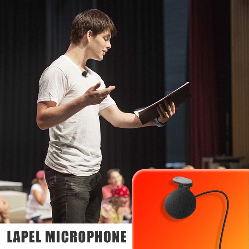 [AUSTRALIA] - Hotec UHF Wireless Headset Microphone/Lavalier Lapel Mic with Bodypack Transmitter and Mini Rechargeable Receiver 1/4" Output, for Live Performances, Support Phone silver 