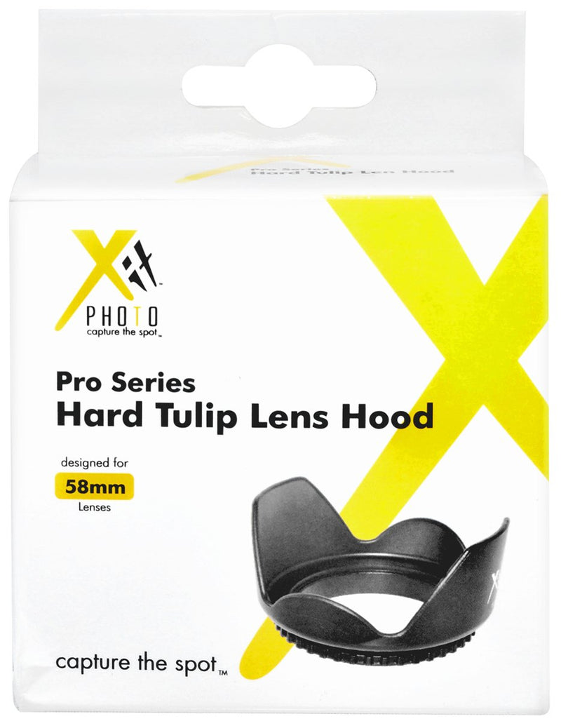 Xit XT58HLH 58mm Hard Tulip Shaped Lens Hood (Black)