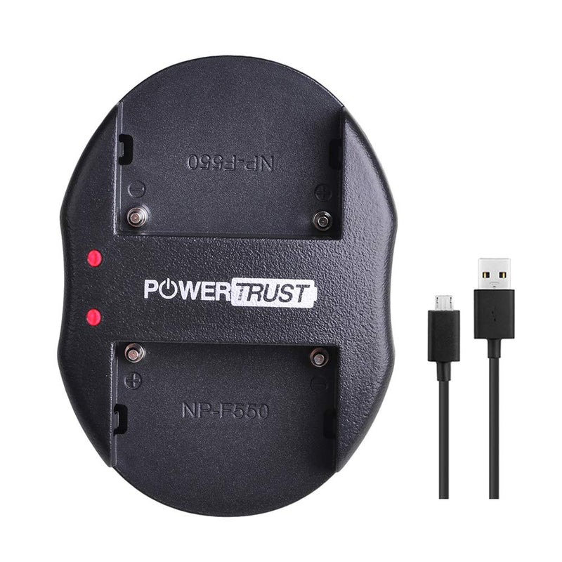 PowerTrust 1Pack NP-QM91D QM91D Battery and USB Dual Charger for Sony NPQM91D NP-FM50 NP-QM71 NP-FM70 NP-FM90 CCD-TRV328 338 DCR-DVD300 301 DCR-HC14 DCR-PC105 330E DCR-TRV70 80 250 260