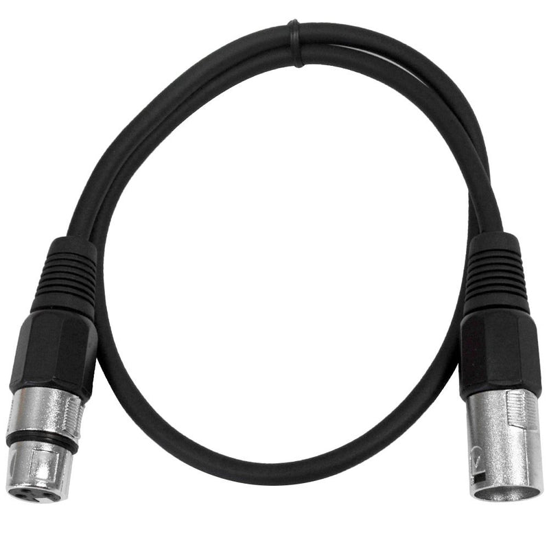 [AUSTRALIA] - SEISMIC AUDIO - SAXLX-3 - 6 Pack of 3' Black XLR Male to XLR Female Patch Cables - Balanced - 3 Foot Patch Cords 