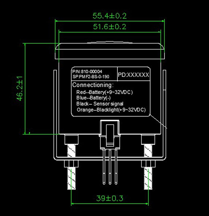 SAMDO Universal Voltage Meter Marine Voltage Gauge Waterproof Voltmeter 52mm 8-16V Silver