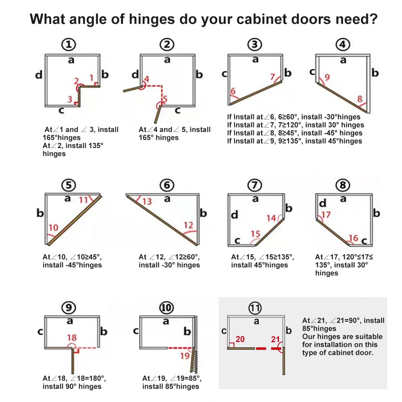 4 Pcs Soft Close Damping Hinges, Concealed Kitchen Cabinet Hinges, Frameless Hidden Hinges for Cupboard Door, Easy Installation Surface Mount Hinges with 32pcs Stainless Steel Screws, 90 Degree
