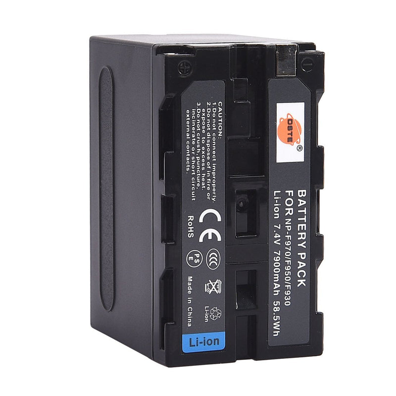 DSTE Replacement for NP-F970 Battery + DC01 Travel and Car Charger Adapter Compatible Sony DCM-M1 MVC-CD1000 HDR-FX1 DCR-VX2100E DSR-PD190P NEX-FS700RH HXR-NX3 as NP-F930 NP-F950 NP-F960
