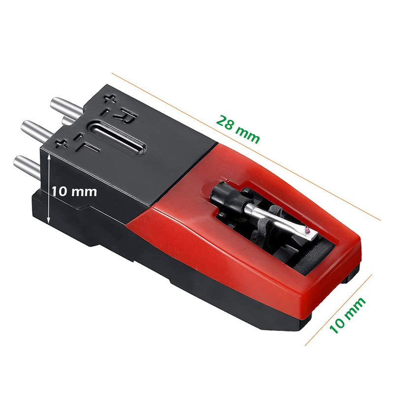 Lahviuu 2 Pieces Record Player Needle with 1 Cartridge,Turntable Needles Record Player Stylus Technics Turntable,for Vinyl Record Player Phonograph