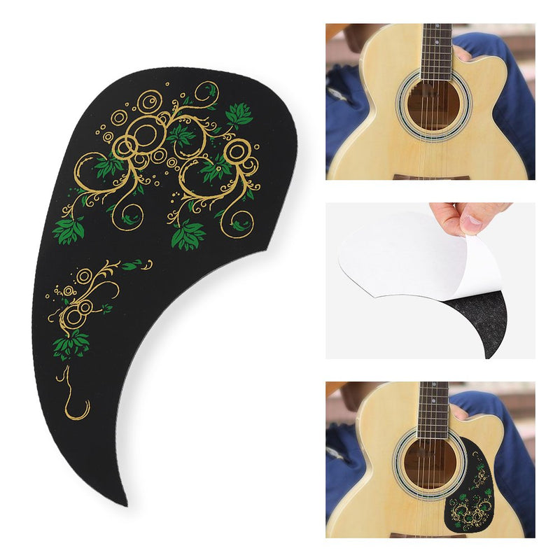 Dilwe 2 Pcs Folk Guitar Pick Guard, Self-adhesive Pick Guard Replacement Parts for 40" 41" Folk Guitar