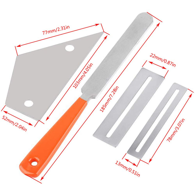 Guitar Fret Crowning Luthier File, Fret Rocker Leveling Tool, Fingerboard Guards,Sanding Paper Guitar Fingerboard Luthier Tool Set of 6