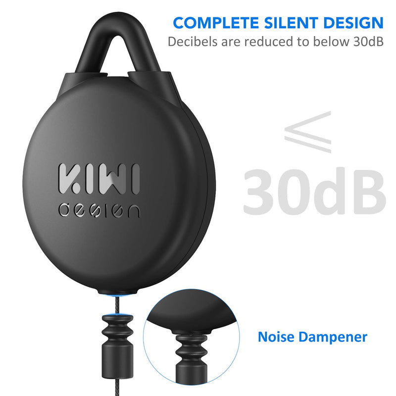 [Pro Version] KIWI design VR Cable Management, Retractable Ceiling Pulley System for HTC Vive/Vive Pro/Oculus Rift/Rift S/Link Cable for Oculus Quest/Quest 2/Valve Index VR Accessories (Black, 1 Pack)