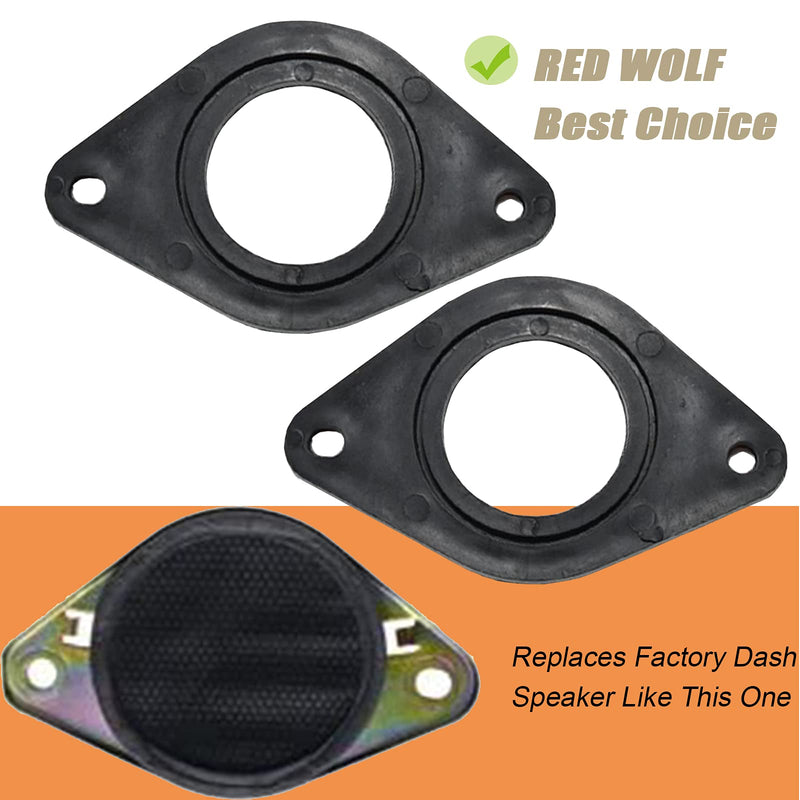 RED WOLF Front Center Dashboard Tweeter Speaker Adapter 1.5" Cutout Spacer Rings Install Replacement for Toyota 2002-2020, Subaru, Lexus 2010-2019