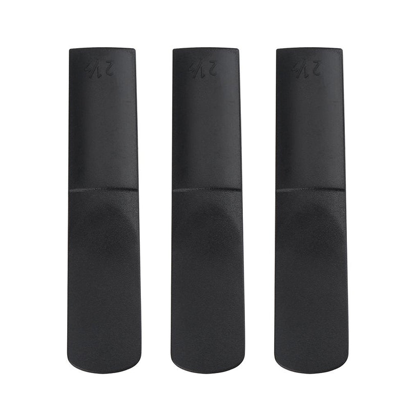 [AUSTRALIA] - Plastic Reeds For Alto Sax,3pcs Plastic Alto Saxophone Mouthpiece Reeds Strength 2.5 Repair Reed Accessory-Black 