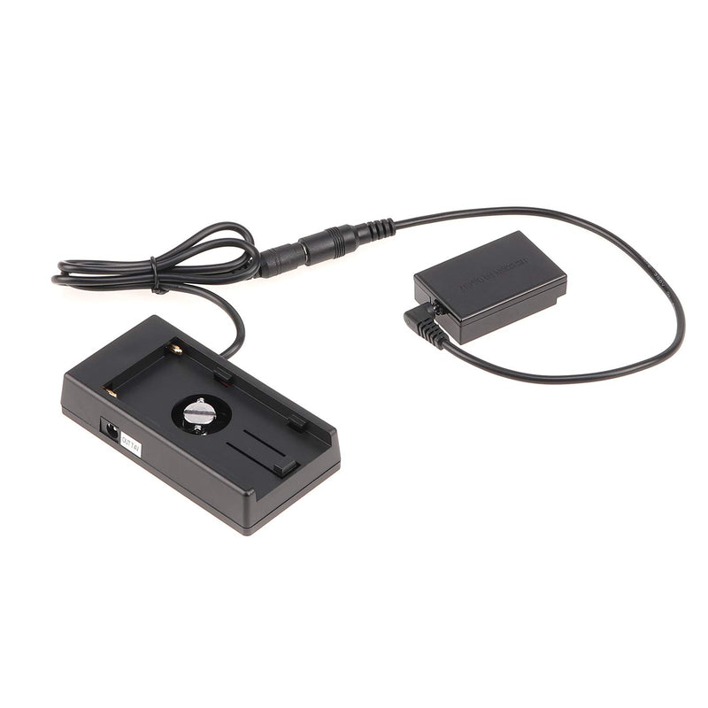 Foto4easy LP-E17 Dummy Battery with NP-F970 Battery Plate Power Adapter and Hot Shoe for Canon EOS M3 M5 M6 DSLR Cameras