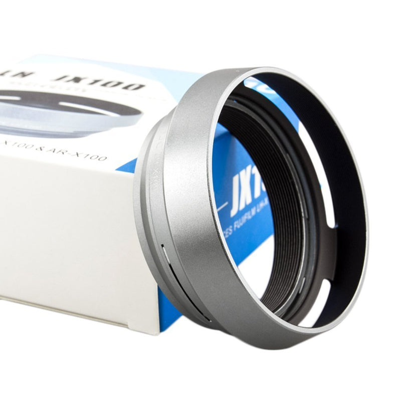 [AUSTRALIA] - JJC LH-JX100 Silver Filter Lens Adapter & Hood for Fuji Finepix X100V X100F X70 X100 X100S X100T Camera AS AR-X100 