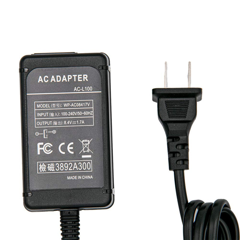 AC-L100 Power Adapter Charger Kit Replacement Sony AC-L100 AC-L15 AC-L10 AC-L15A AC-L10A for Handycam DCR-TRV MVC-FD DSC-S30 DSC-F707 DSC-F717 DSC-F828 Cameras