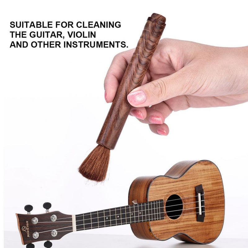 Guitar Cleaner Brush, High End Wool Brush Musical Instrument Cleaning Tool Violin Rosin Cleaner (Rosewood) Rosewood