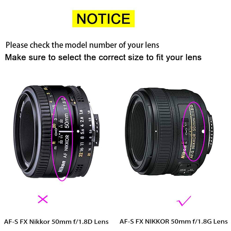 58mm Lens Cap for AF-S 50mm f/1.8G Lens,AF-S 50mm f/1.4G & 55-300mm f/4.5-5.6G Nikon D7000 D5100 D3100 D3200 D3300 D90 D5200 Camera,ULBTER Snap-on Lens Cap Lens Cover -3Pack