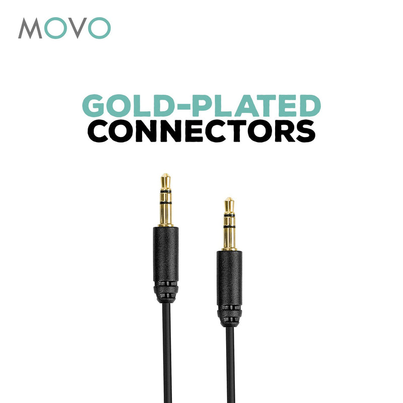 [AUSTRALIA] - Movo MC6 Dual 3.5mm Male Stereo TRS to TRS Cable - Camera Patch Connects Mics, Audio Mixers to Camera, Recorders (Dual Male 20-Foot Extended TRS Cable) - 3.5mm Audio Cable for Filmmakers and Musicians 