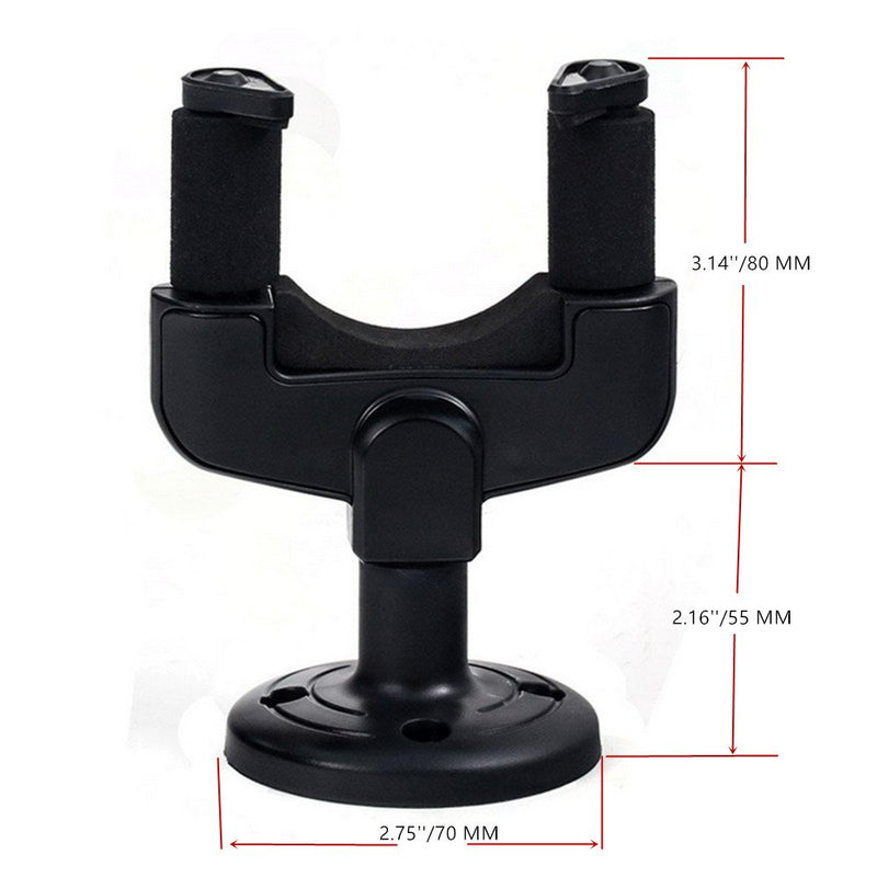 Guitar Holder GKONGU Rotatable Guitar Hanger Hook Holder Wall Mount Rack Bracket Display Fits Most Guitar Bass Accessories Easy To Install Soft Padding Guitar No Scratching