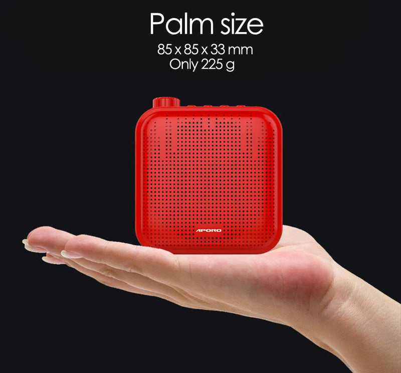 [AUSTRALIA] - Voice Amplifier 12W Rechargeable PA System (1200mAh) with Wired Microphone for Teachers, Coaches, Tour Guide and more (red) red 