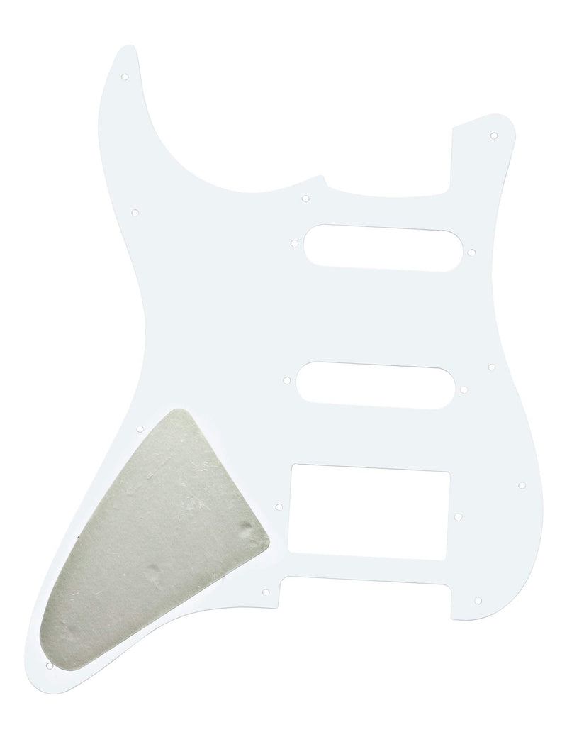 Metallor Electric Guitar Pickguard 3 Ply 11 holes SSS Single Coil Compatible with Strat Style Modern Guitar Parts Replacement (White Pearl) White Pearl