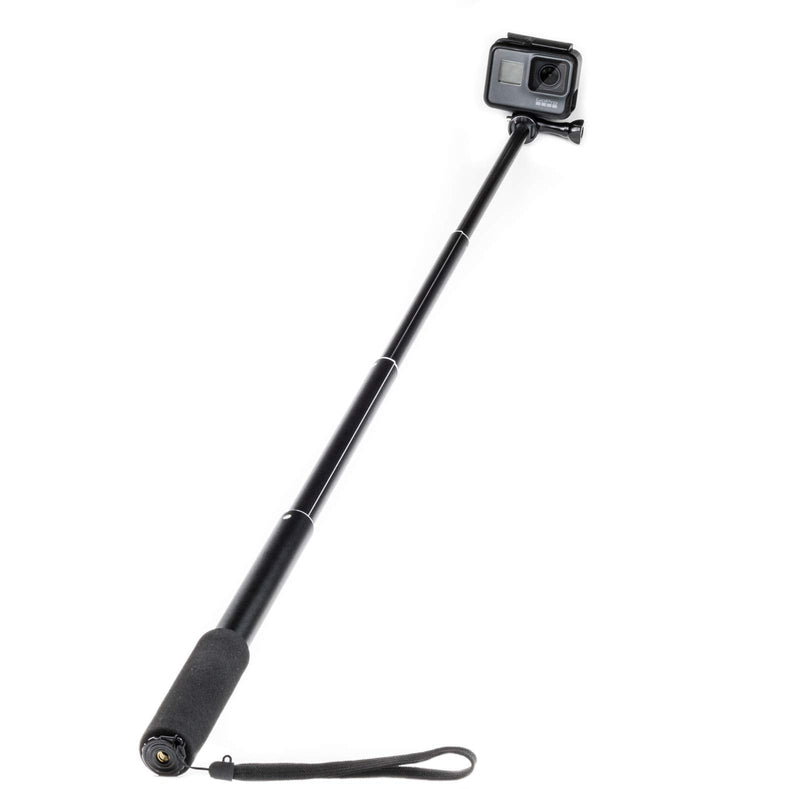 Digicharge Extendable Action Camera Selfie Stick Monopod, Compatible with GoPro Hero10 Max Hero9 Hero8 Hero 10 9 8 Fusion Akaso Brave 5 4 Apeman EKEN Fitfort Campark Compact Camera Pole (1/4" Thread)