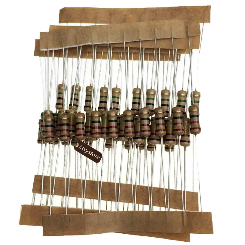 Ltvystore 1000PCS 100 Values 1 ohm -10M ohm 1/2W Metal Carbon Film Resistors Assortment Kit Assorted Set