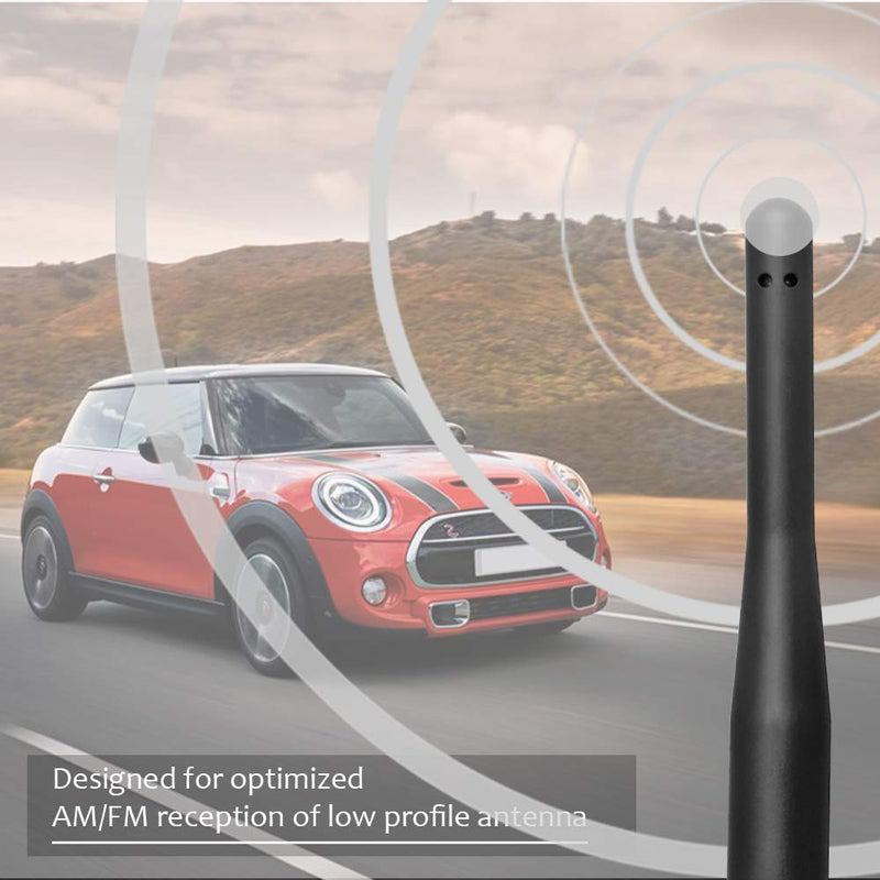 VOFONO 4.5 Inch Short Antenna Replacement Fits for Mini Cooper 1999-2021 | Designed for Optimized Radio FM/AM Reception