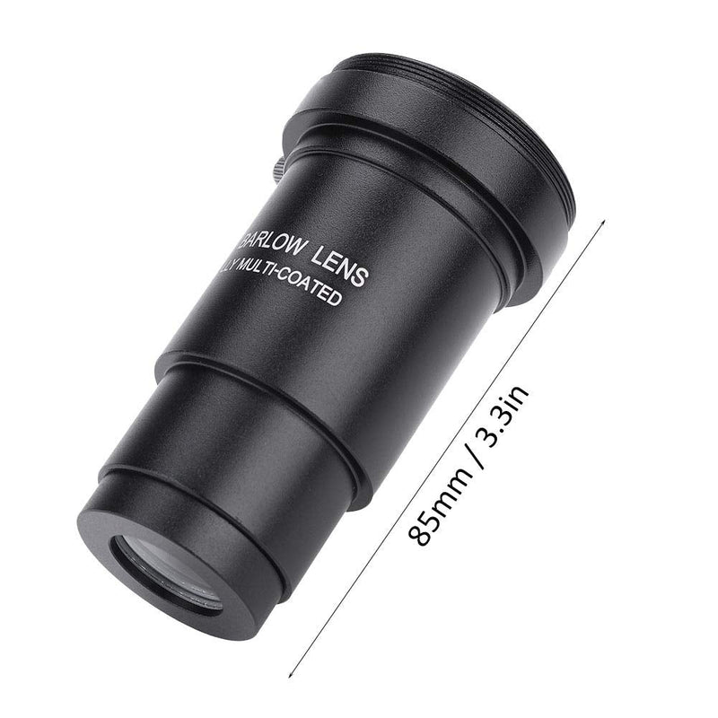 Barlow Lens,1.25 inch 5X Barlow Lens M42 0.75 Thread t Adapter, Multi-Coated Optical Lens for 31.7mm Telescopes Eyepiece/Stargazing