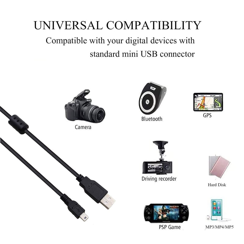 5ft Replacement UC-E4 UC-E5 UC-E15 USB Data Transfer Charging Cable Compatible with Nikon Digital SLR DSLR D300 D3000 D300S D3100 D3S D3X D40 D50 D70 D70s D80 D90 D100 D4 D4S D600 D610 D700 D7000