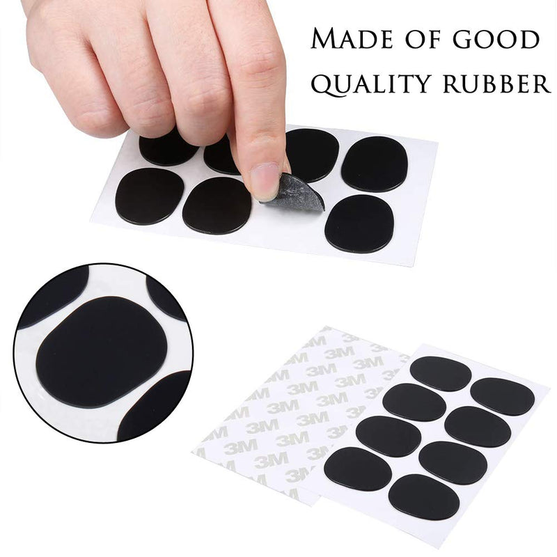 16 Pcs Mouthpiece Cushion 0.8 mm Mouthpiece Patches for Alto and Tenor Saxophone and Clarinet, Black