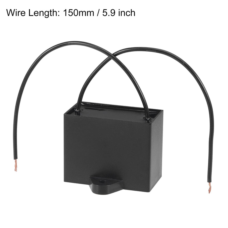 uxcell Ceiling Fan Capacitor CBB61 12uF 350V AC 2 Wires Metallized Polypropylene Film Capacitor 48x38x26mm for Electric Fan Pump Motor Generator 2Pcs