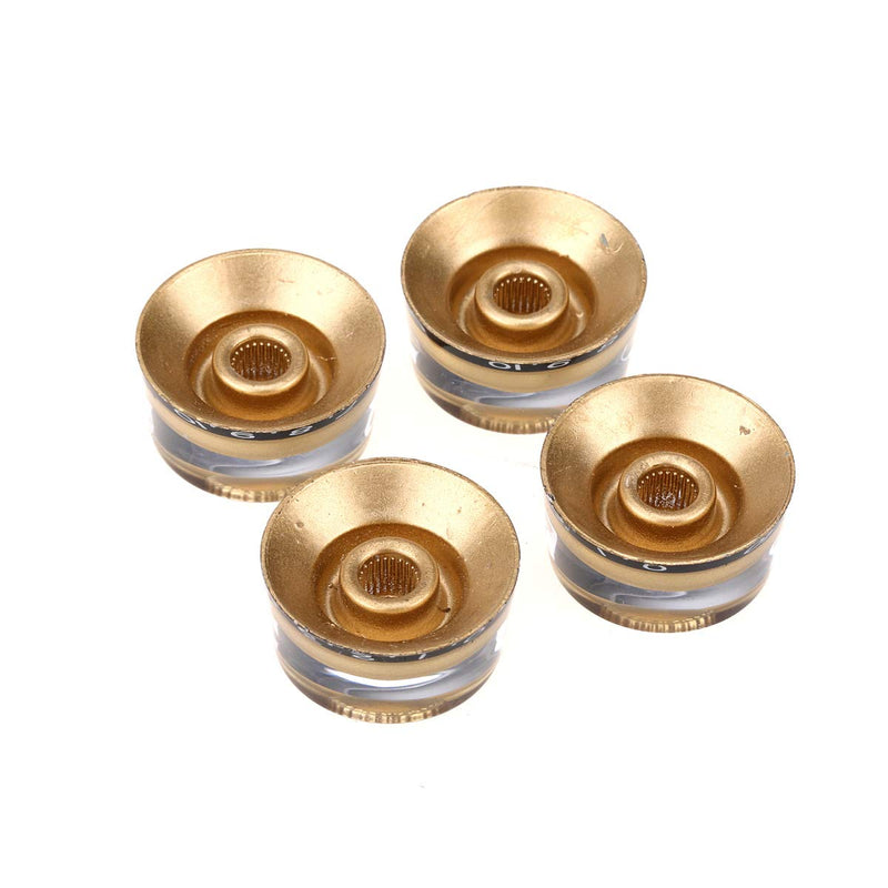 Musiclily Pro Imperial Inch Size Control Speed Knobs for USA Made Les Paul ES Style Electric Guitar, Gold (Set of 4)