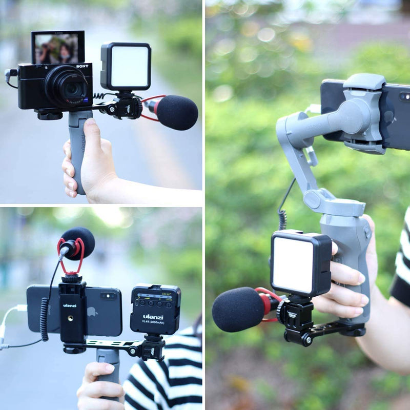 Ulanzi PT-13 Triple Cold Shoe Mount for Handheld Gimbals, Stabilizers, Smartphones and Cameras