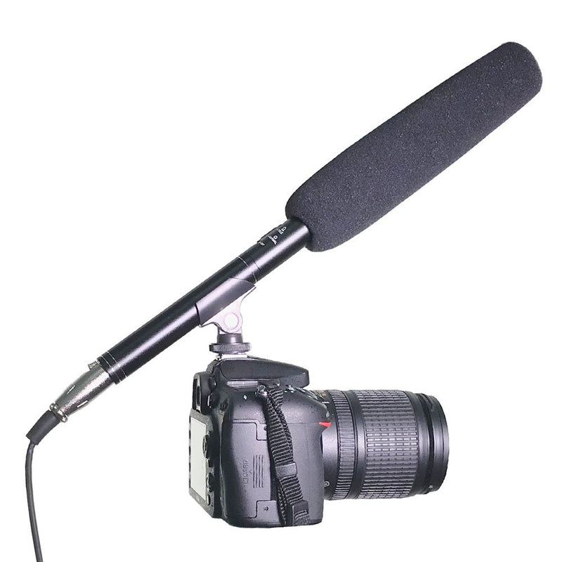 Bestshoot Condenser Interview Microphone Photography Shotgun Mic for Video Camcorders DSLR DV Camcorder 14 inches/36 Centimeters Microphone with Holder, Anti-Wind Foam Cap XLR Cable (M14)