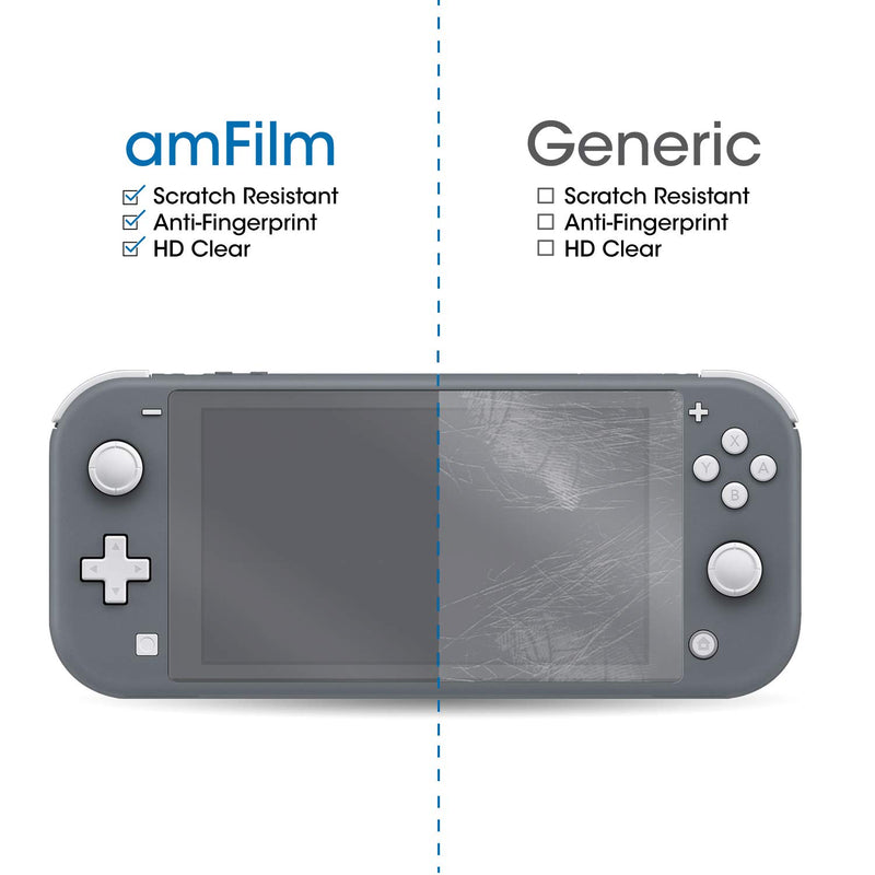 amFilm Tempered Glass Screen Protector for Nintendo Switch Lite 2019 (3-Pack)