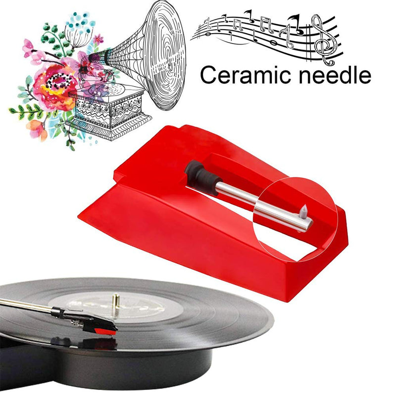 4Pcs Record Player Needle, Diamond Stylus Replacement for Turntable LP Phonograph