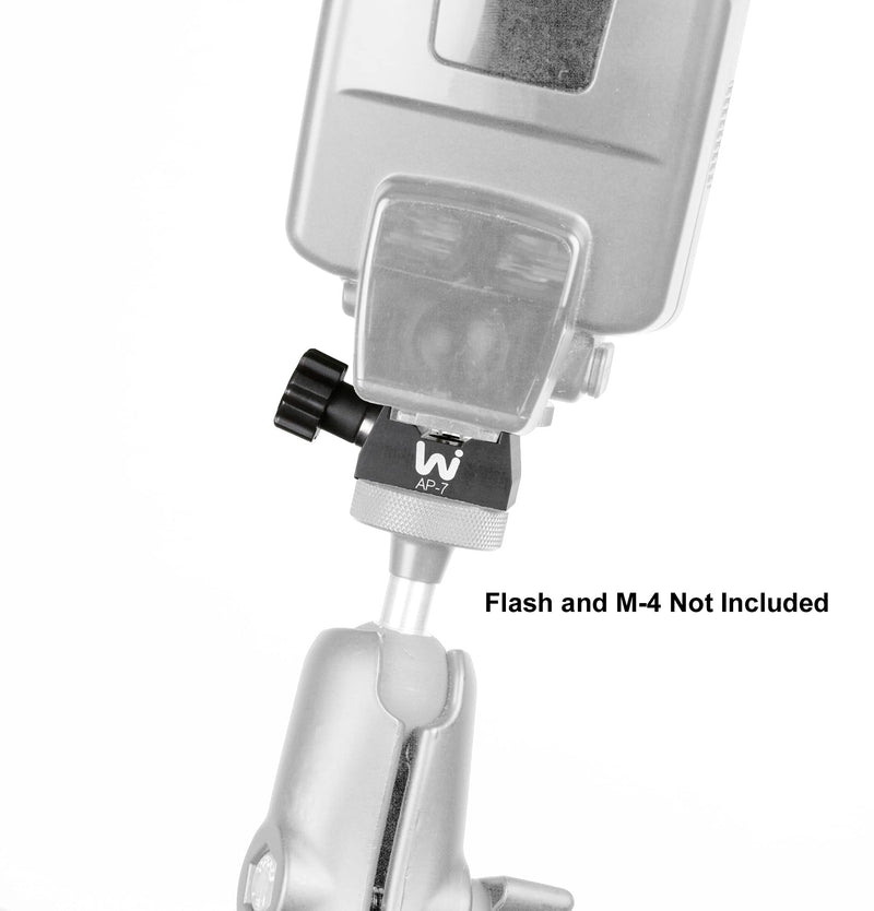 Wimberley AP-7 Universal Cold Shoe Mount Adapter with Anti-Rotation for Flashes, LED Lights, Monitors and Other Accessories - 1/4-20 - Made in USA