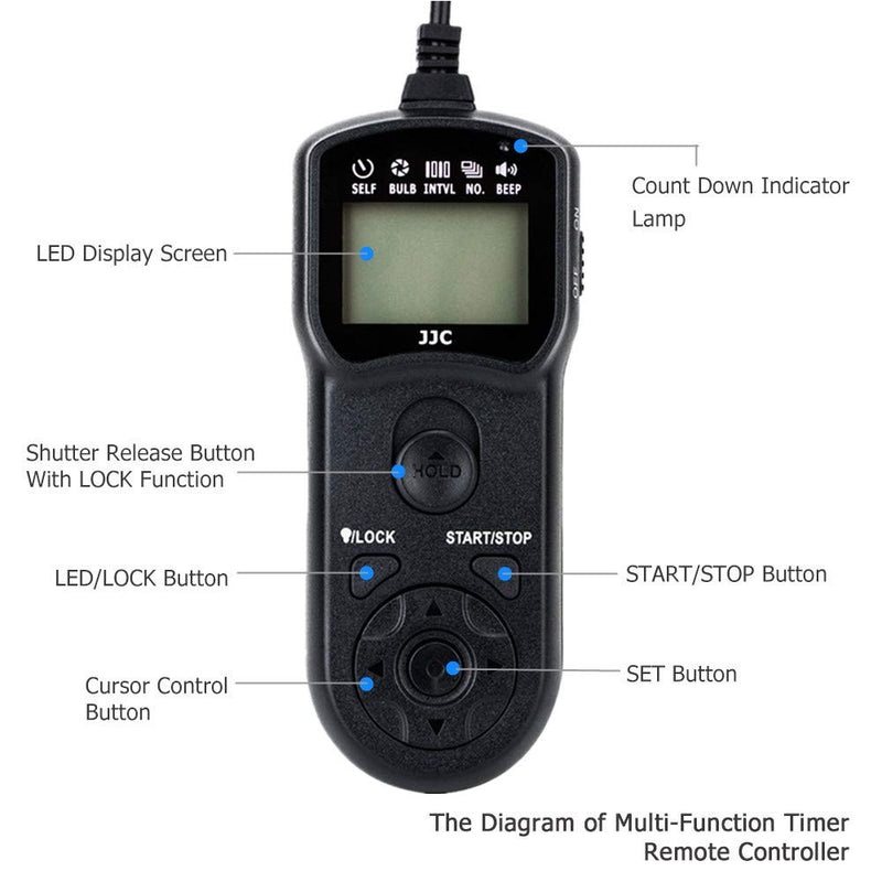 Wired Timer Remote Shutter Release Control & Clip Holder for Sony A6600 A6100 A7 IV III II A7RIV A7RIII A7RII RX100 VII VI VA V IV III A6400 A6000 A6300 A6500 A7SII RX10 III II A99II Replace RM-SPR1