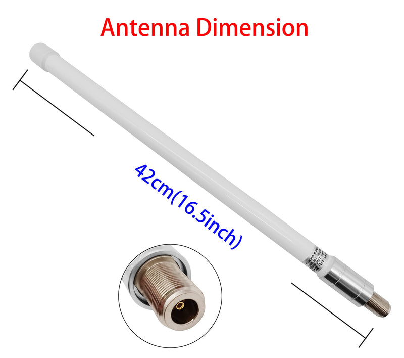 1090MHz 978MHz Dual Band ADS-B Antenna N-Type Female Outdoor 5dBi Fiberglass Antenna + 10ft N-Male to SMA-Male Extension Cable Antenna&10ft-Cable