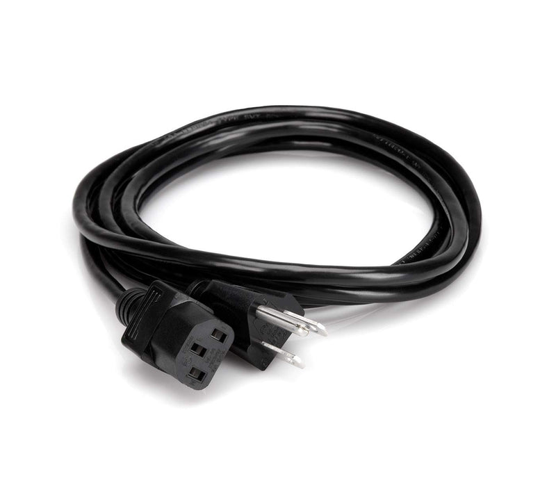 Hosa PWC-141 Power Cord, IEC C13 to NEMA 5-15P, 1 ft