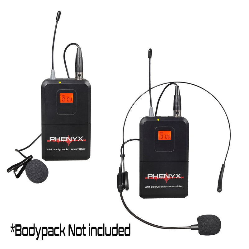 [AUSTRALIA] - Phenyx Pro Lavalier Lapel Microphone/Headset Microphone Combo with Mini XLR Jack, Hand-Free Clip-on Lapel Mic, and Flexible Wired Boom Headset Mic, for Voice Amplifier, Audio Sound System 