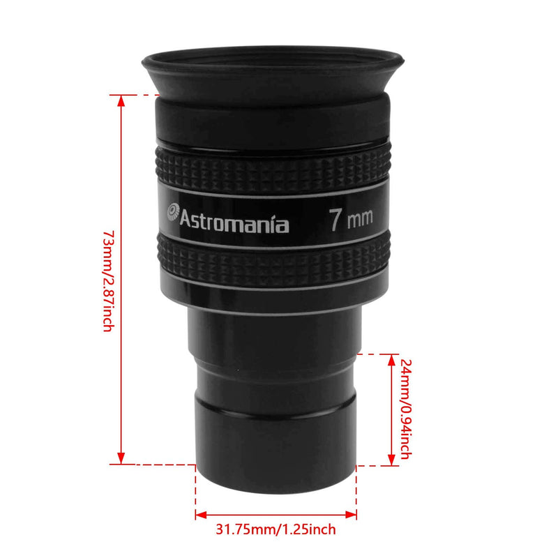 Astromania 1.25" 7mm 58-Degree Planetary Eyepiece for Telescope