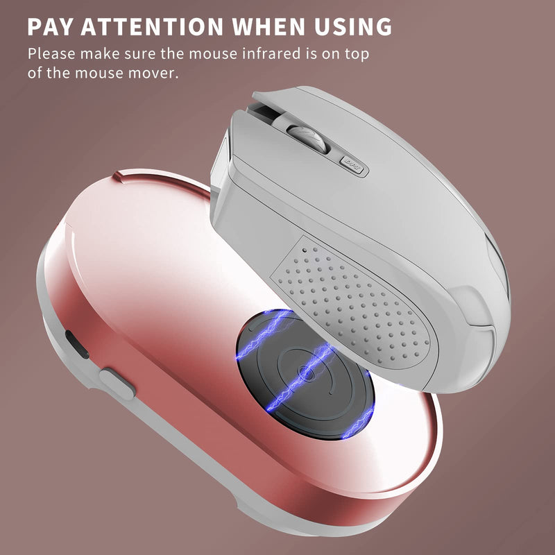 [AUSTRALIA] - Ergopollo Mouse Jiggler, Undetectable Mouse Mover Device Wiggler Shaker with Drive Free USB Cable and 5V1A Adapter, Moves Mouse Automatically, Keep PC Screen Active, Pink 