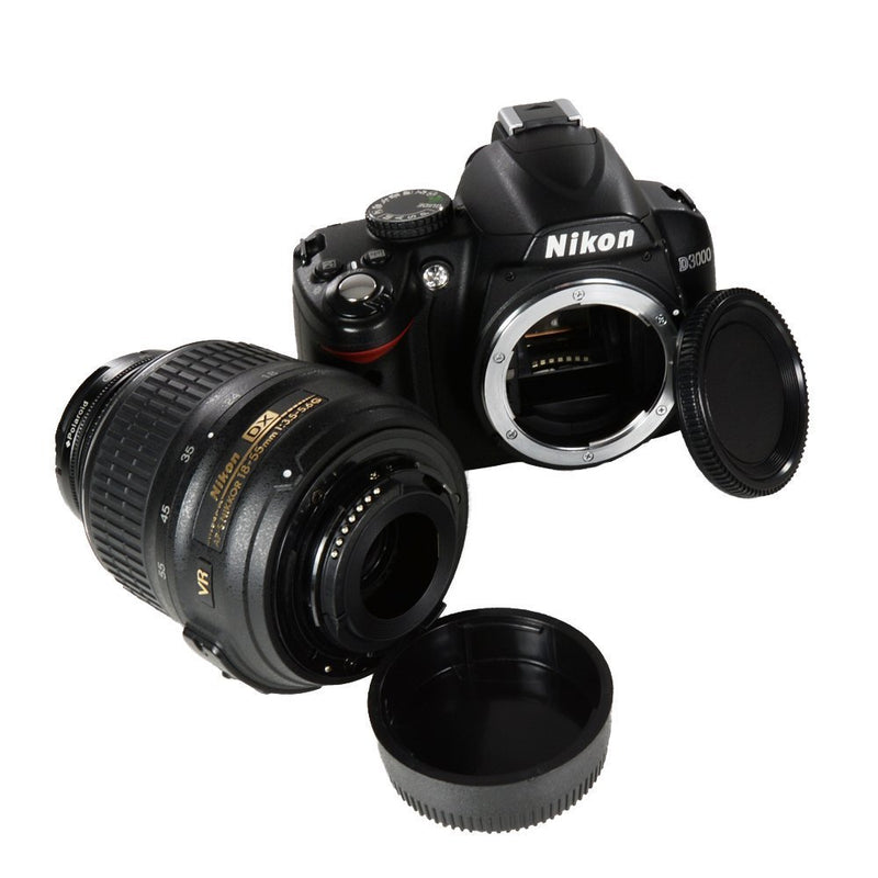 CamDesign 5 Set Camera Body Cap & Camera Lens Cover Compatible with Nikon D7500 D750 D3400 D3300 D3200 D5500 D5300 D5200 D5100 D5000 D7200 D7100 D7000 D610 D600 D60 D70 D80 D90 D500 D4s D4 D810 D800