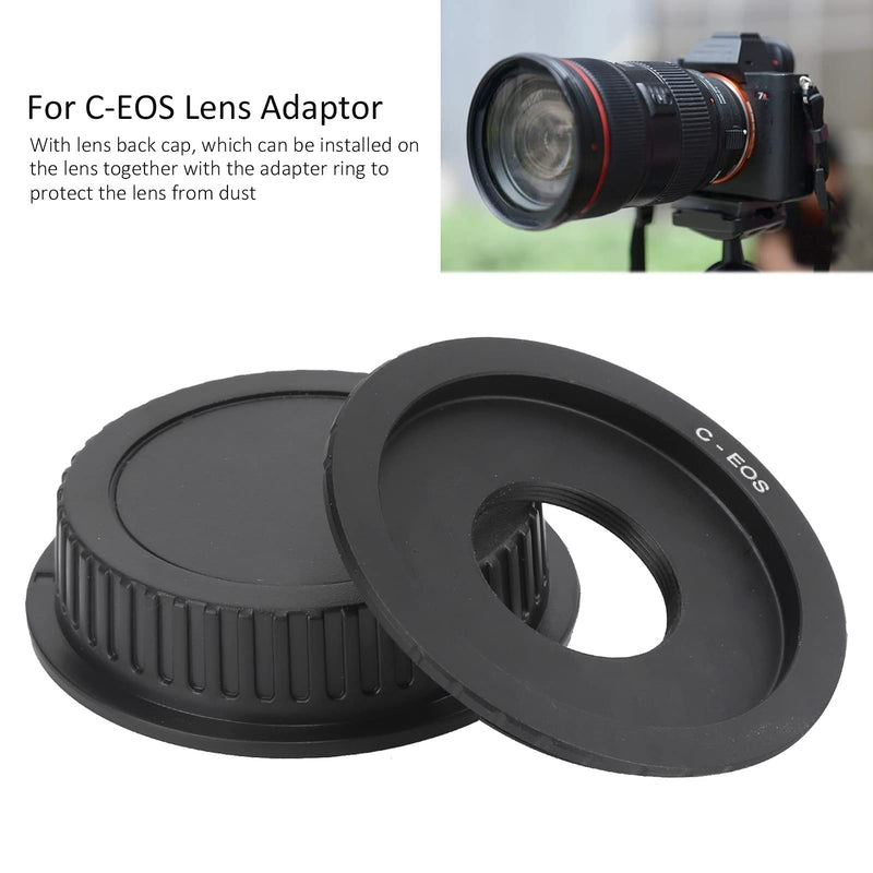 Hilitand for C‑EOS Lens Adapter Ring with Back Cap for C Mount Lens to for Canon EF/EF‑S Camera