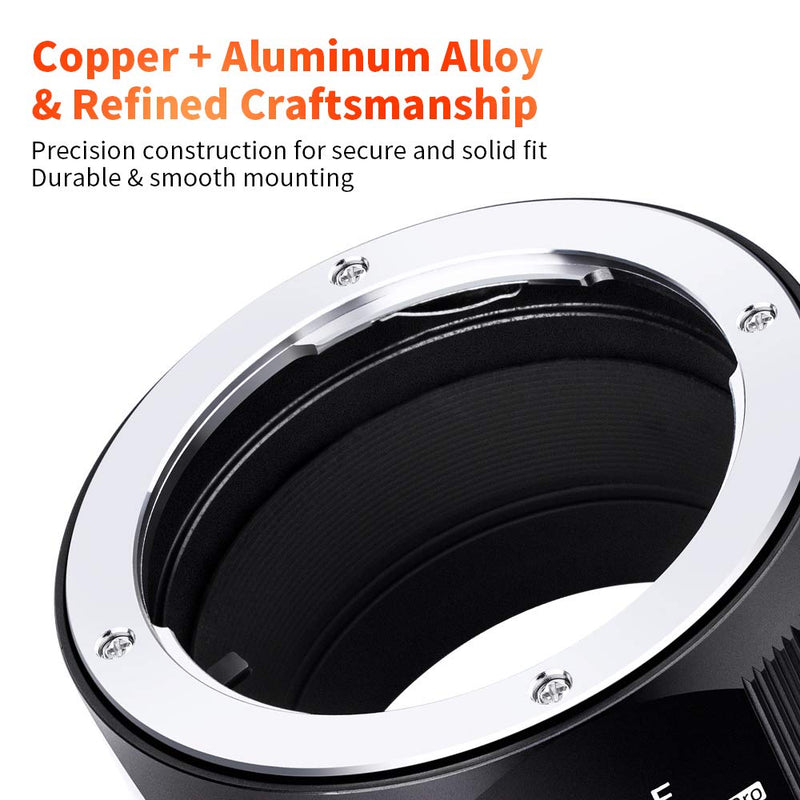 [AUSTRALIA] - K&F Concept Lens Mount Adapter OM-E Manual Focus Compatible with Olympus OM SLR Lens and Sony E Camera Body 