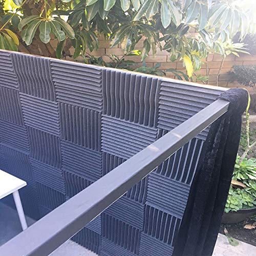 [AUSTRALIA] - Mybecca 12 PACK Acoustic Foam Wedge Soundproofing Wall Tiles 12" X 12" X 1", Charcoal 