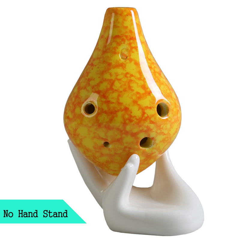 Ocarina 6 Hole Strawfire Triforce Ocarina - Legend of Zelda Ceramic Ocarina (Ocarina 6 Hole -Yellow) Ocarina 6 Hole -Yellow