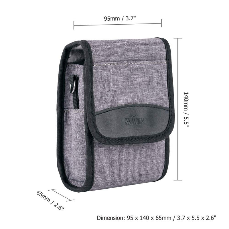 [AUSTRALIA] - Kiorafoto Compact Camera Pouch Case for Sony ZV-1 ZV1 RX100VII RX100VI RX100VA RX100V RX100IV RX100III RX100II Canon G7X III II G9X II SX740 SX730 SX620 SX610 Olympus TG-6 TG-5 Ricoh GR IIIx GRIII GR3 gray/5.1"x3.1"x2.0" 