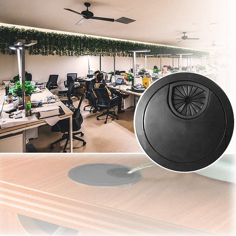 Eyech 12pc 2 Inch Desk Grommet Wire Cable Hole Cover for Home and Office Wire Organizers